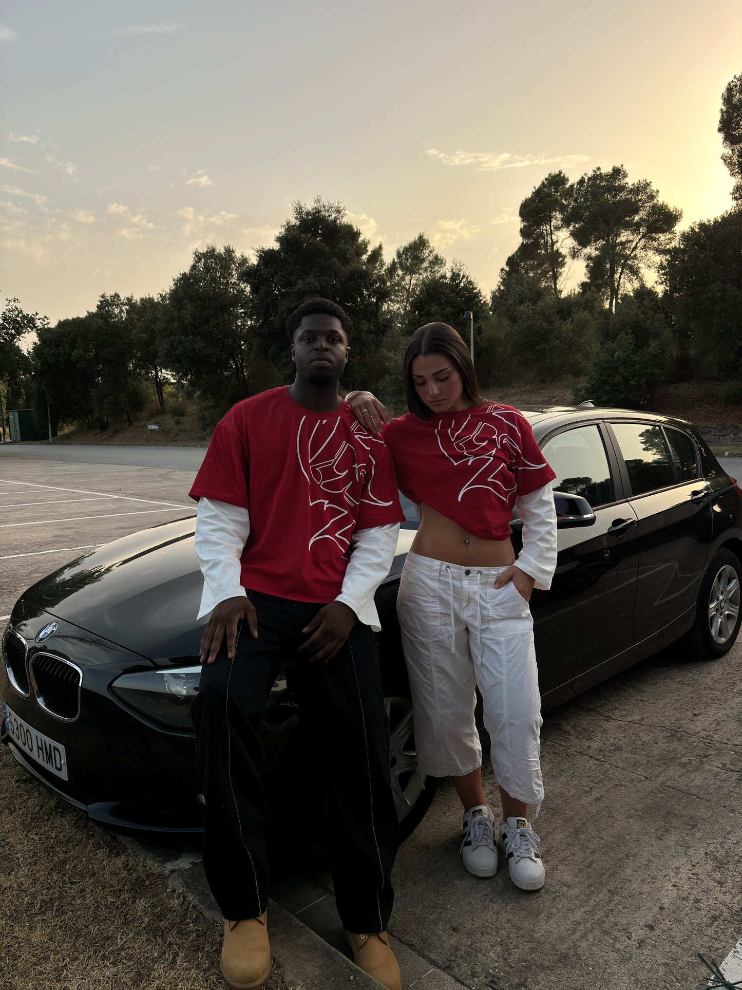 RED LONG SLEEVE TEE