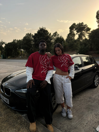 RED LONG SLEEVE TEE