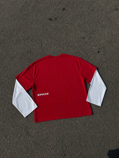 RED LONG SLEEVE TEE